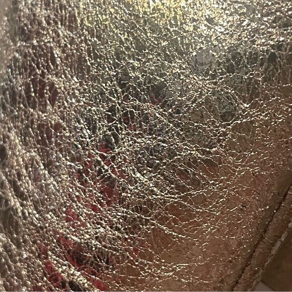 Worthington 9.5 Metallic Gold Knee High Boots Stiletto Glam Party Statement - Picture 9 of 15